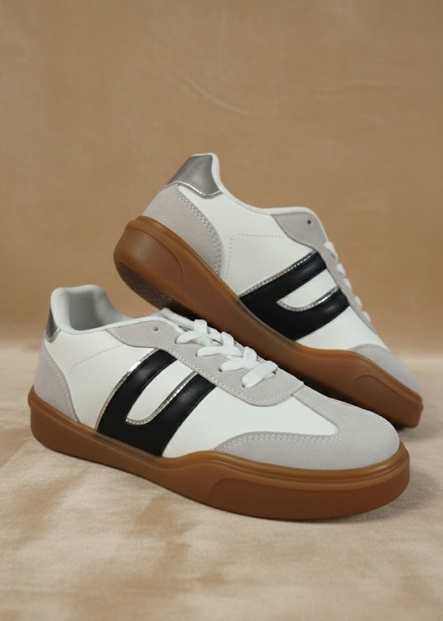 Nicola White Low Top Trainers
