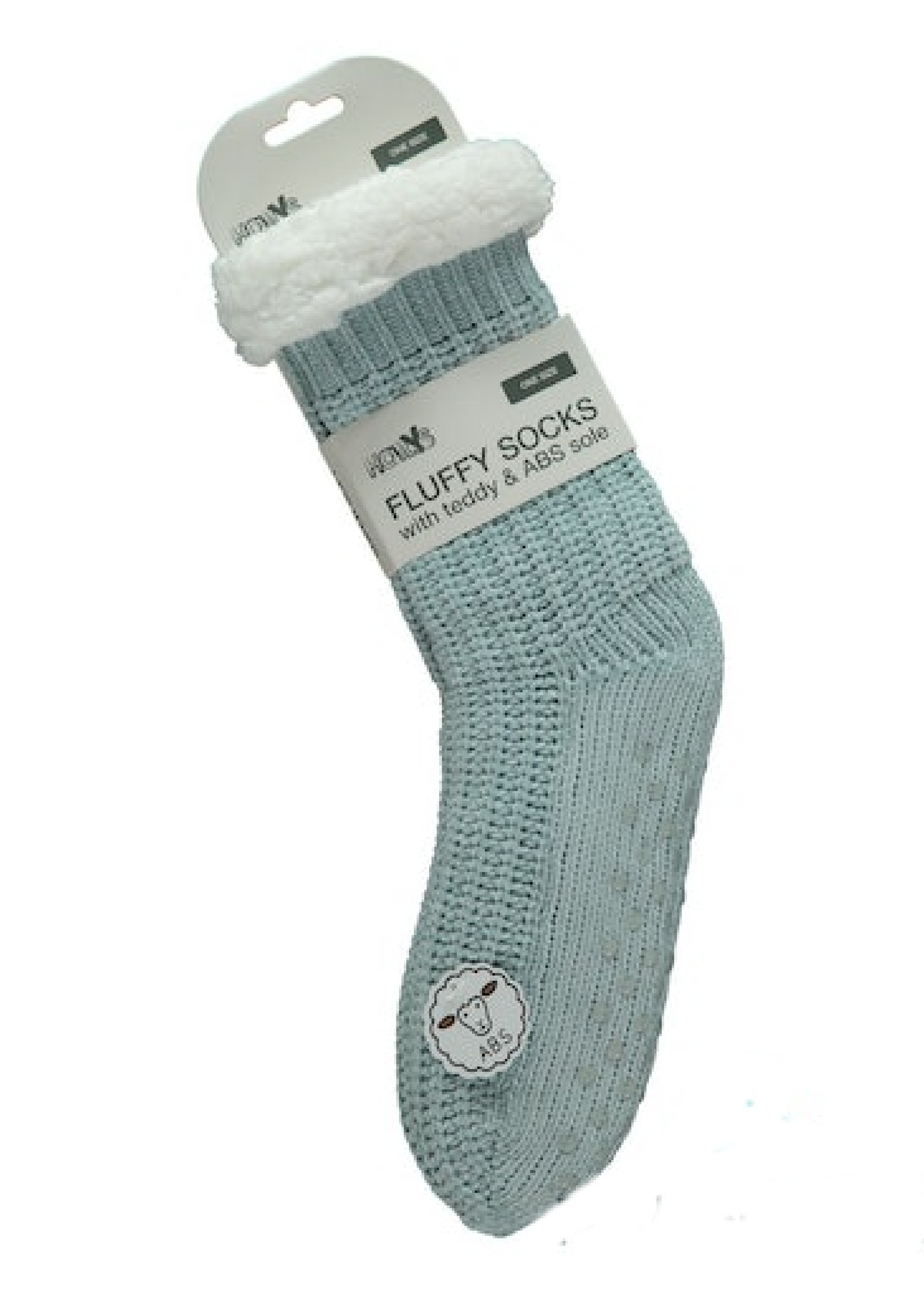 Elsa Light Blue Fluffy Socks