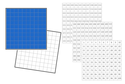 100, 200, 1000 Boards and Number Tiles (PDF)