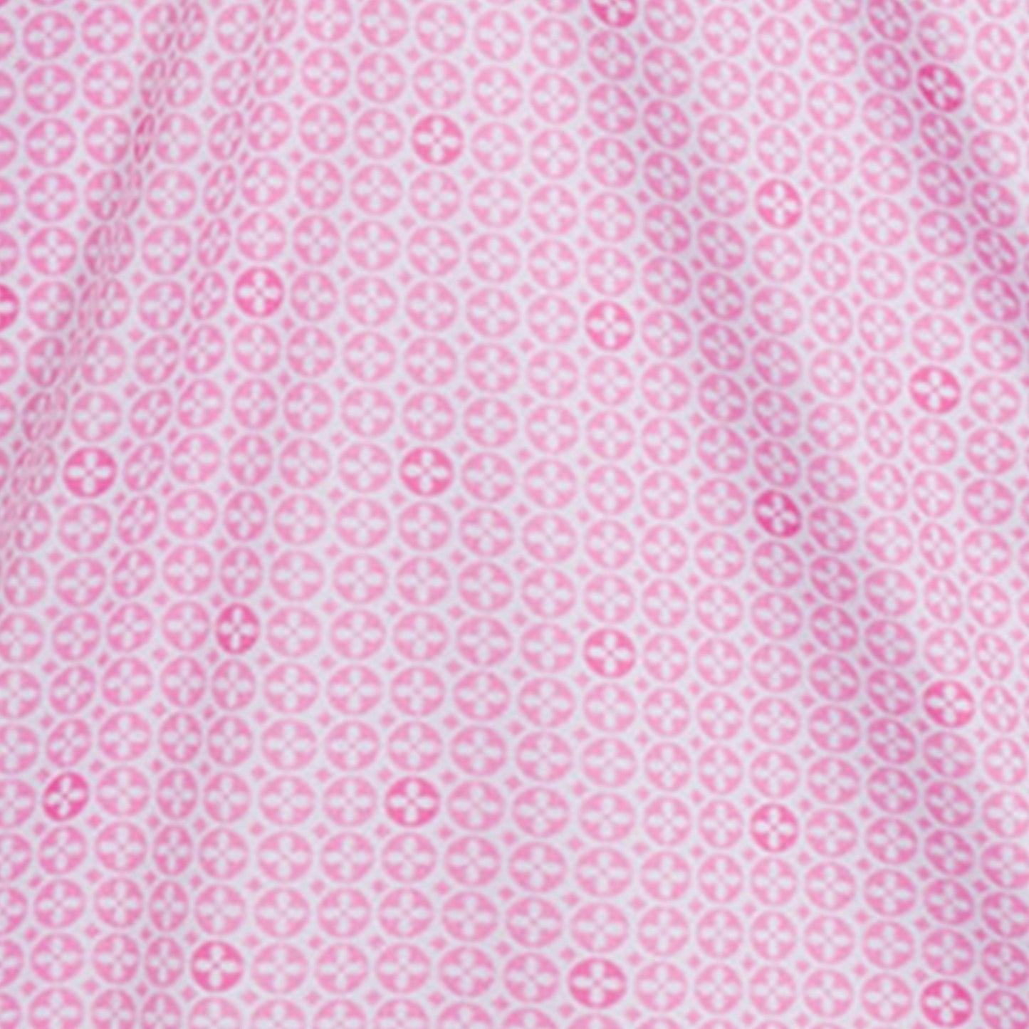 Semi-Spread Collar Polo Medallion Pink