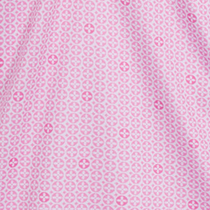 Semi-Spread Collar Polo Medallion Pink