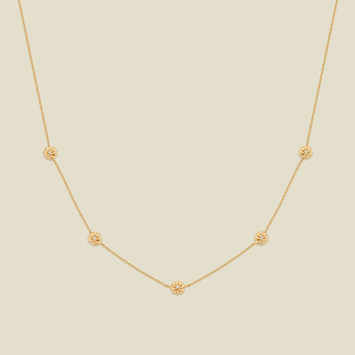 October CZ Birth Flower Station Necklace
