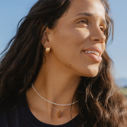 Sol Crossover Hoop Earrings | Final Sale