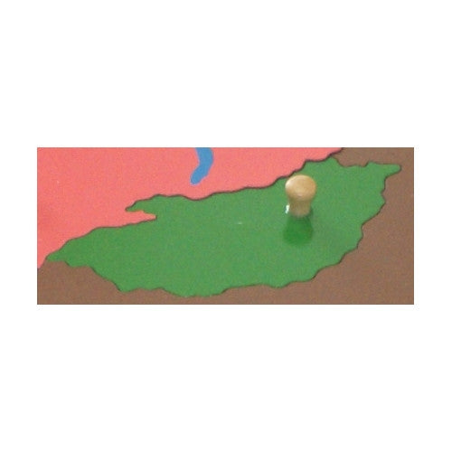 Mongolia - Puzzle Piece of Asia (Wood Knob)