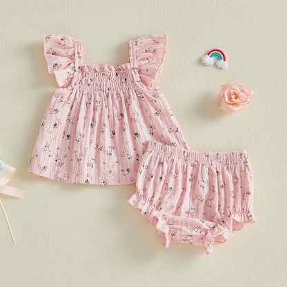 EMERSON Floral Ribbed Outfit