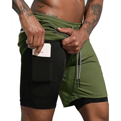 Shorts  Sportswear Double-deck Running Shorts 2 In 1 Beach Bottoms Summer Gym Fitness Training Jogging Short Pants Men