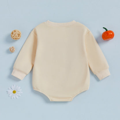 LITTLE PUMPKIN Plush Long-Sleeve Onesie
