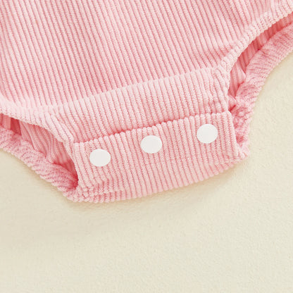 FOOTBALL Corduroy Ruffle Romper