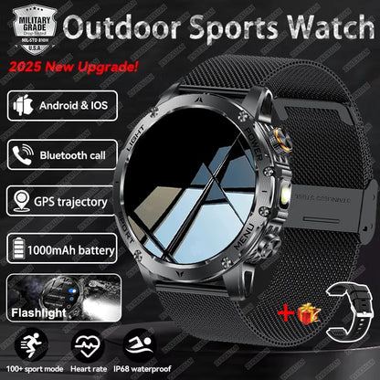 2026 Outdoor New 1000mAh Battery T-Rex 3 Military Grade Smart Watch Men IP69K Waterproof GPS HD Bluetooth Call 100+Sports Watch
