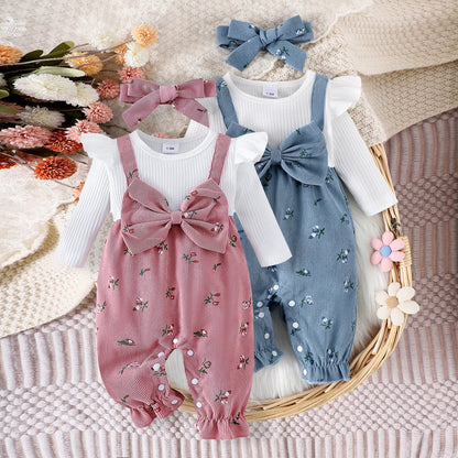 HARLOW Floral Bowtie Jumpsuit