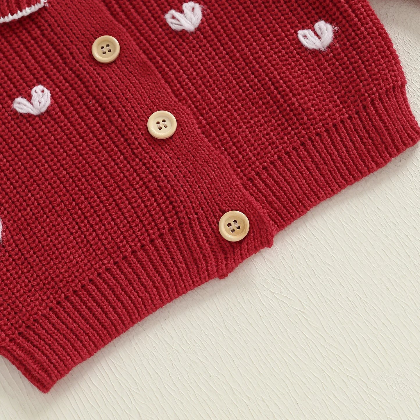 LITTLE HEARTS Collar Cardigan