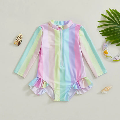 RAINBOW Striped Swimsuit