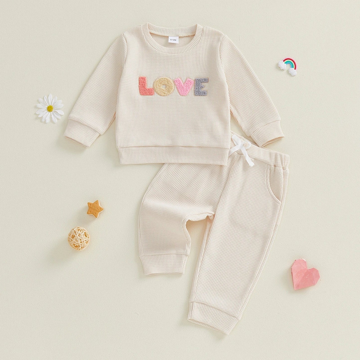 LOVE Waffle Knit Outfit