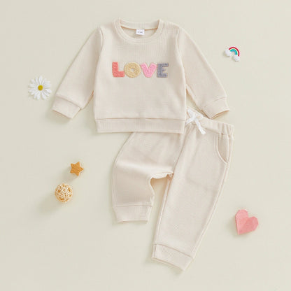 LOVE Waffle Knit Outfit