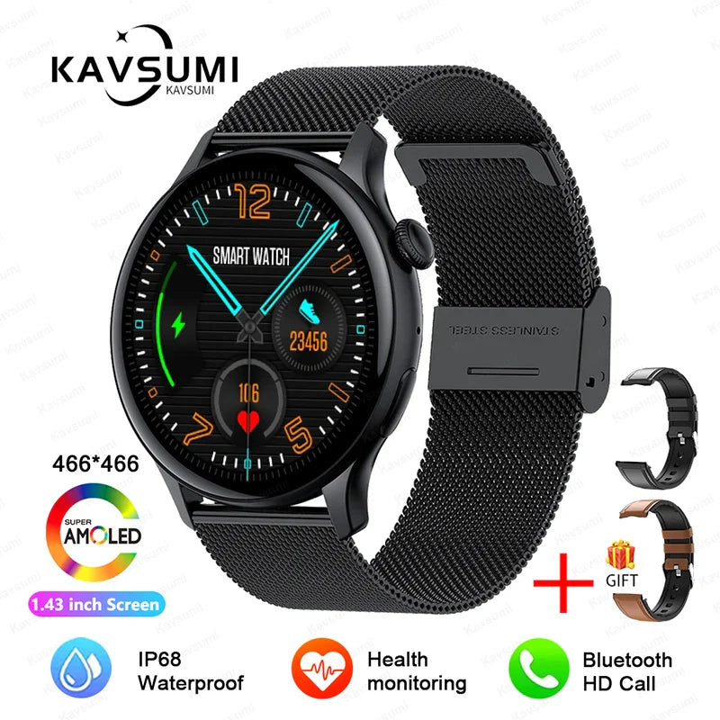 2026 NFC Smart Watch Amoled HD GPS Track Sports Heart Rate Bluetooth Call Waterproof Ladies Women Smartwatch For Women's Gift