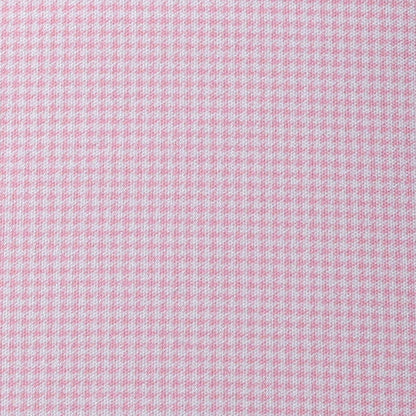 Semi-Spread Collar Polo Pink Houndstooth