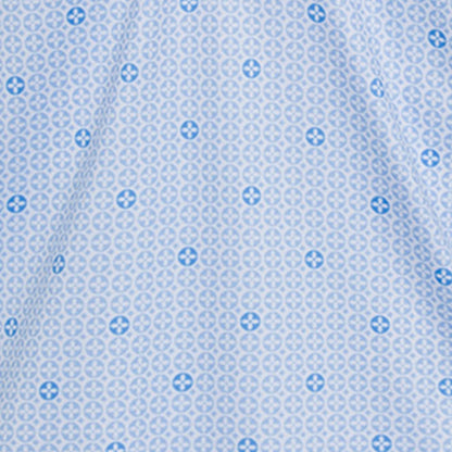 Semi-Spread Collar Polo Medallion Sky Blue