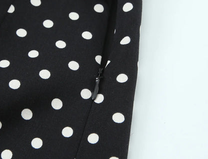 2026 Women New Fashion Suit Sexy Sleeveless Backless Polka Dot Halter Slim Short Top+Side Zipper Casual Short Skirts