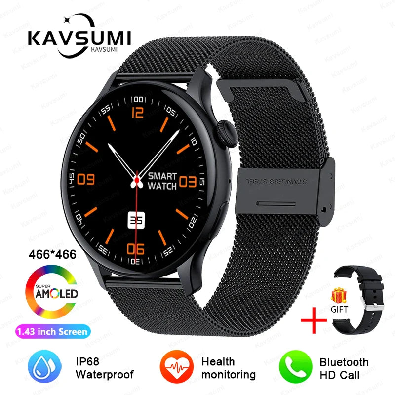 2026 NFC Smart Watch Amoled HD GPS Track Sports Heart Rate Bluetooth Call Waterproof Ladies Women Smartwatch For Women's Gift