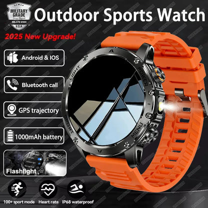 2026 Outdoor New 1000mAh Battery T-Rex 3 Military Grade Smart Watch Men IP69K Waterproof GPS HD Bluetooth Call 100+Sports Watch