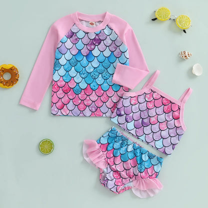 ALOHA Bikini and Long-Sleeve Top Swim Set
