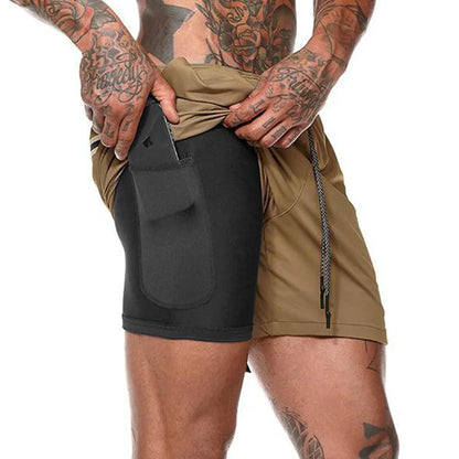 Shorts  Sportswear Double-deck Running Shorts 2 In 1 Beach Bottoms Summer Gym Fitness Training Jogging Short Pants Men
