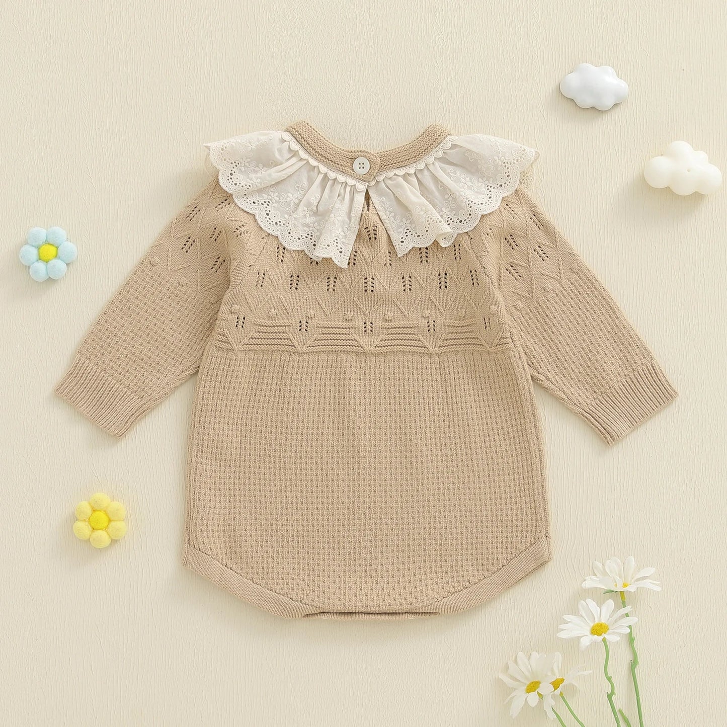 MARCIE Knitted Collar Romper