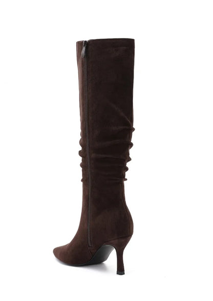 Chantel Brown Slouchy Suede Boots