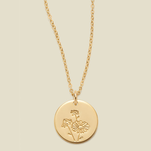 April Birth Flower Necklace