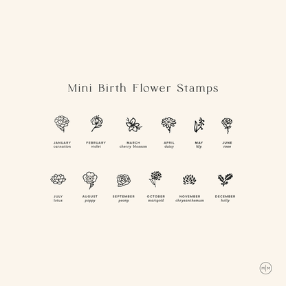 Birth Flower Bar Necklace