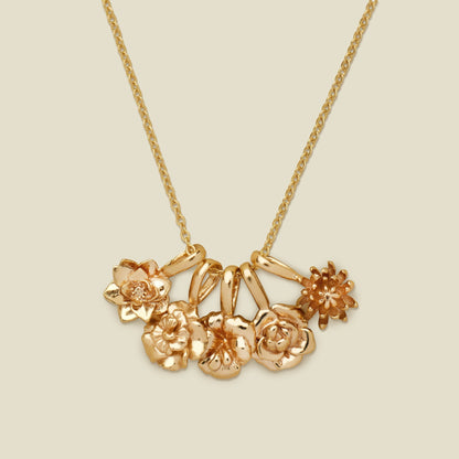 Birth Flower Charm Stacker Necklace