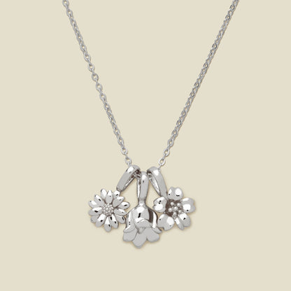 Birth Flower Charm Stacker Necklace