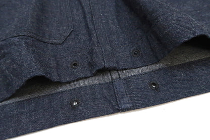 Buzz Rickson Shawl Collar Denim Jacket Men's Reproduction of US Navy Dungaree Jumper BR12744