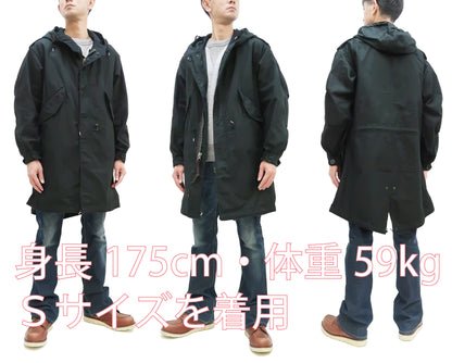 Buzz Rickson Parka William Gibson Black US Army M-51 Fishtail Parka Men's Military Coat Jacket BR14969