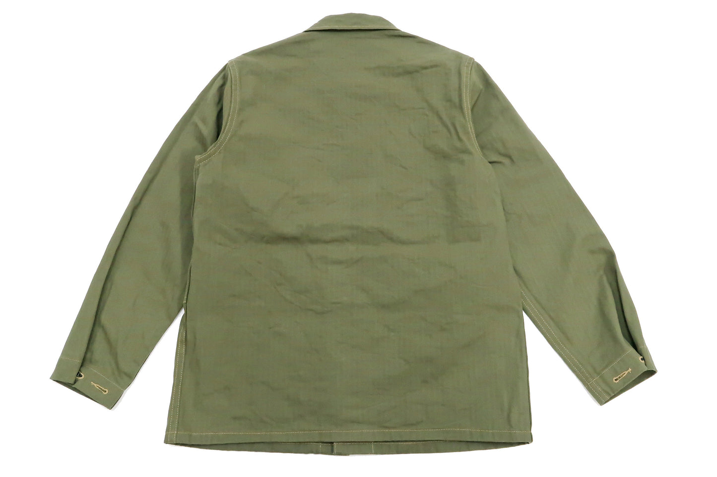 Buzz Rickson Jacket Men's Reproduction of WW2 USMC P44 HBT Utility Jacket P-44 BR15123 Olive