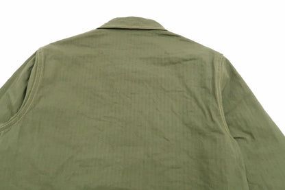 Buzz Rickson Jacket Men's Reproduction of WW2 USMC P44 HBT Utility Jacket P-44 BR15123 Olive