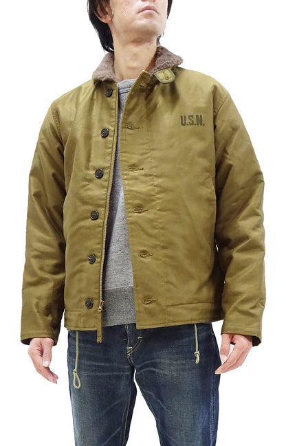 Buzz Rickson N-1 Deck Jacket DEMOTEX-ED Men's Reproduction of US Navy N1 Khaki BR15345