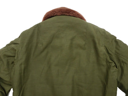 Buzz Rickson Men's B-15B Flight Jacket with Rayon Cotton Shell and Alpaca Wool Pile Lining - USAAF Aero Medical Laboratory Test Sample Bomber Jacket Reproduction - Made in Japan (BR15741 Olive)