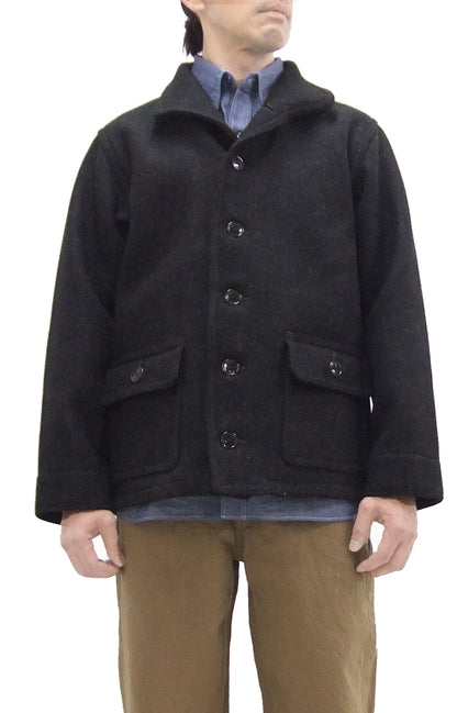 Buzz Rickson Submariner Coat - Men's U.S. Navy Submarine Wool Jacket Reproduction BR15764 Charcoal