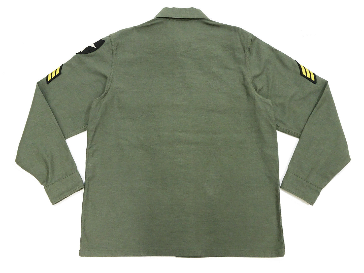 Buzz Rickson Men's U.S. Army OG-107 Utility Shirt with Patches (Relaxed Fit) - John Lennon Model Reproduction - Made in Japan (BR29586 Olive)