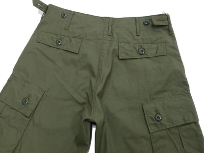 Buzz Rickson Men's Cargo Shorts - Reproduction of Civilian Reinterpretation of U.S. Army Vietnam Tropical Jungle Fatigue Trousers BR52550 Olive