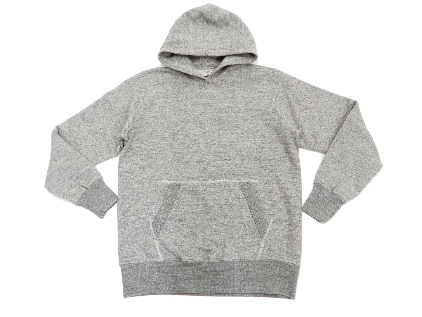 Buzz Rickson Plain Pullover Hoodie Men's Loop-wheeled Vintage Style Hooded Sweatshirt BR68914 113-Heather-Gray