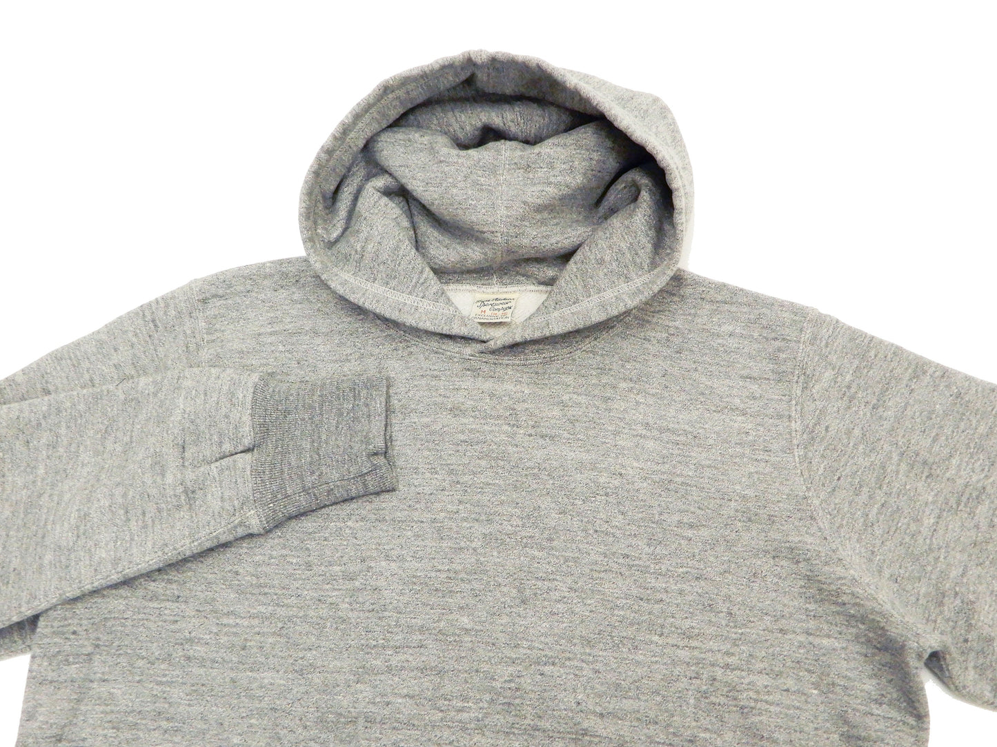 Buzz Rickson Plain Pullover Hoodie Men's Loop-wheeled Vintage Style Hooded Sweatshirt BR68914 113-Heather-Gray