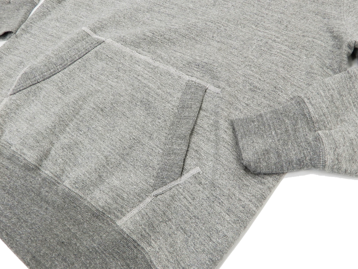 Buzz Rickson Plain Pullover Hoodie Men's Loop-wheeled Vintage Style Hooded Sweatshirt BR68914 113-Heather-Gray