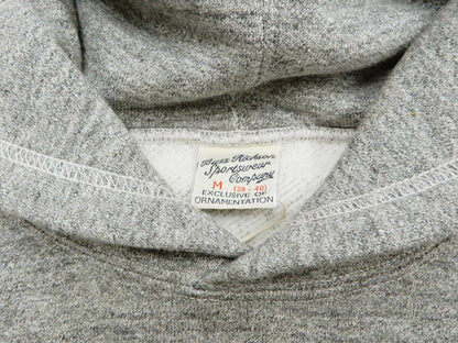 Buzz Rickson Plain Pullover Hoodie Men's Loop-wheeled Vintage Style Hooded Sweatshirt BR68914 113-Heather-Gray