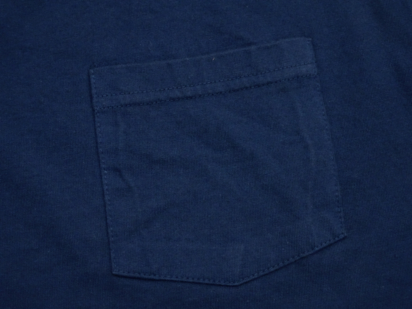 Buzz Rickson Men's Plain Short Sleeve Pocket T-Shirt, Made in USA, 6 oz. Ring-Spun Cotton Tubular-Knit Jersey Tee (BR78711 128 Navy)