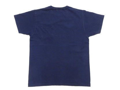 Buzz Rickson Men's Plain Short Sleeve Pocket T-Shirt, Made in USA, 6 oz. Ring-Spun Cotton Tubular-Knit Jersey Tee (BR78711 128 Navy)