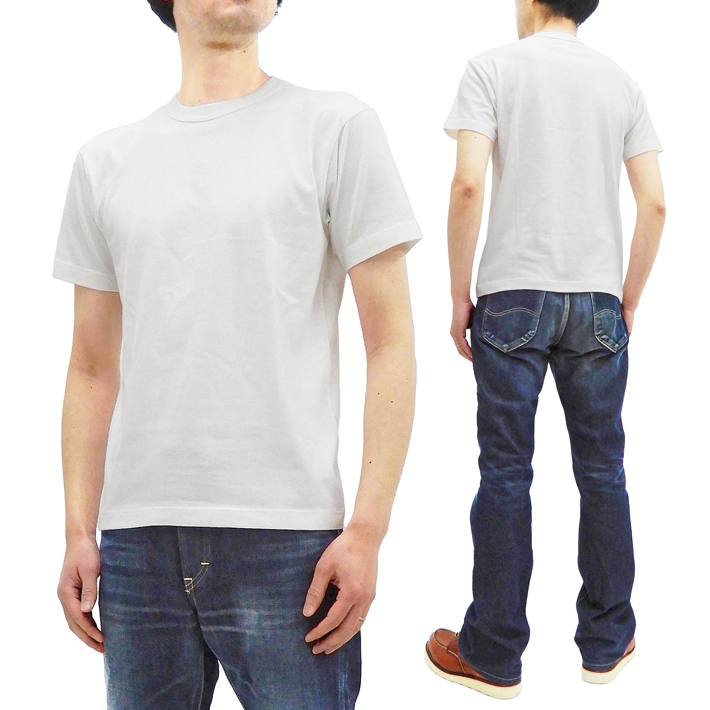 Buzz Rickson T-shirt Men's Plain T shirt Short Sleeve Loopwheel Tee BR78960 101 White