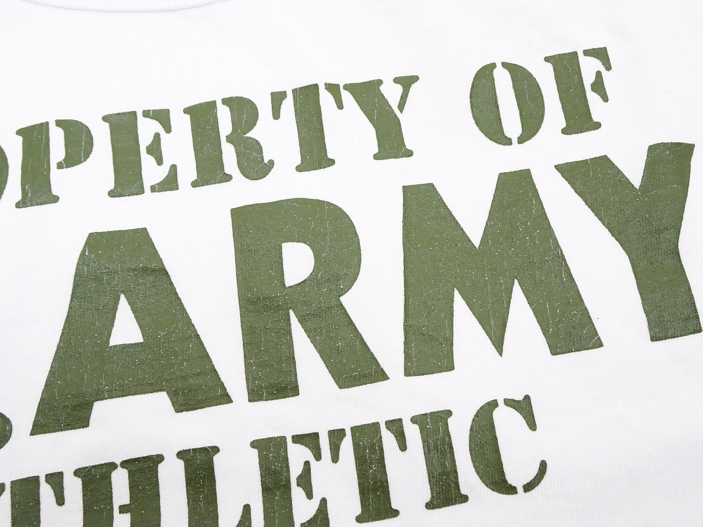 Buzz Rickson T-shirt Men's U.S. Army Athletic Department Military Graphic Short Sleeve Loopwheeled Tee BR79348 101 White