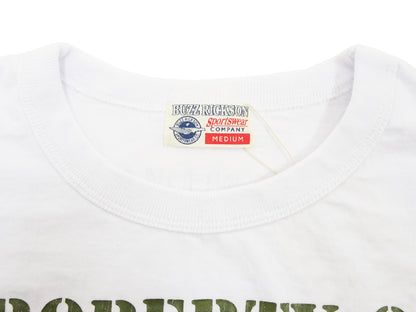Buzz Rickson T-shirt Men's U.S. Army Athletic Department Military Graphic Short Sleeve Loopwheeled Tee BR79348 101 White